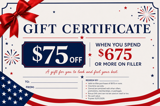 July 4th Filler Gift Certificate | Save $75